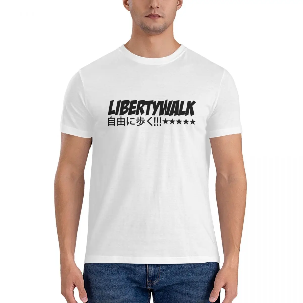 Novelty Liberty Cool T-Shirts Men Round Collar 100% Cotton T Shirt D-Democracy Short Sleeve Tees Unique Tops