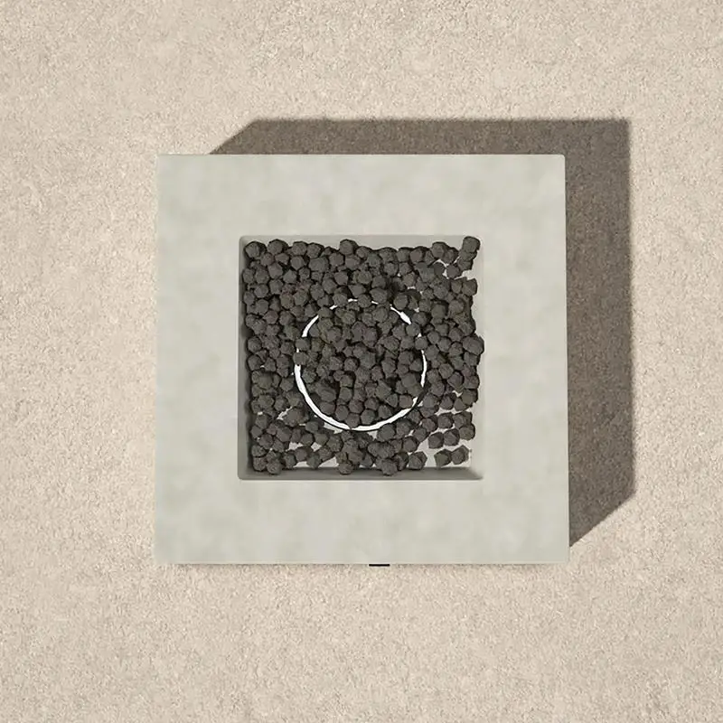 

Стол для костра из бетона на открытом воздухе, 12 дюймов, естественная отделка, конструкция CM-1010C для использования в патио или в саду, стильный и прочный, идеально подходит для