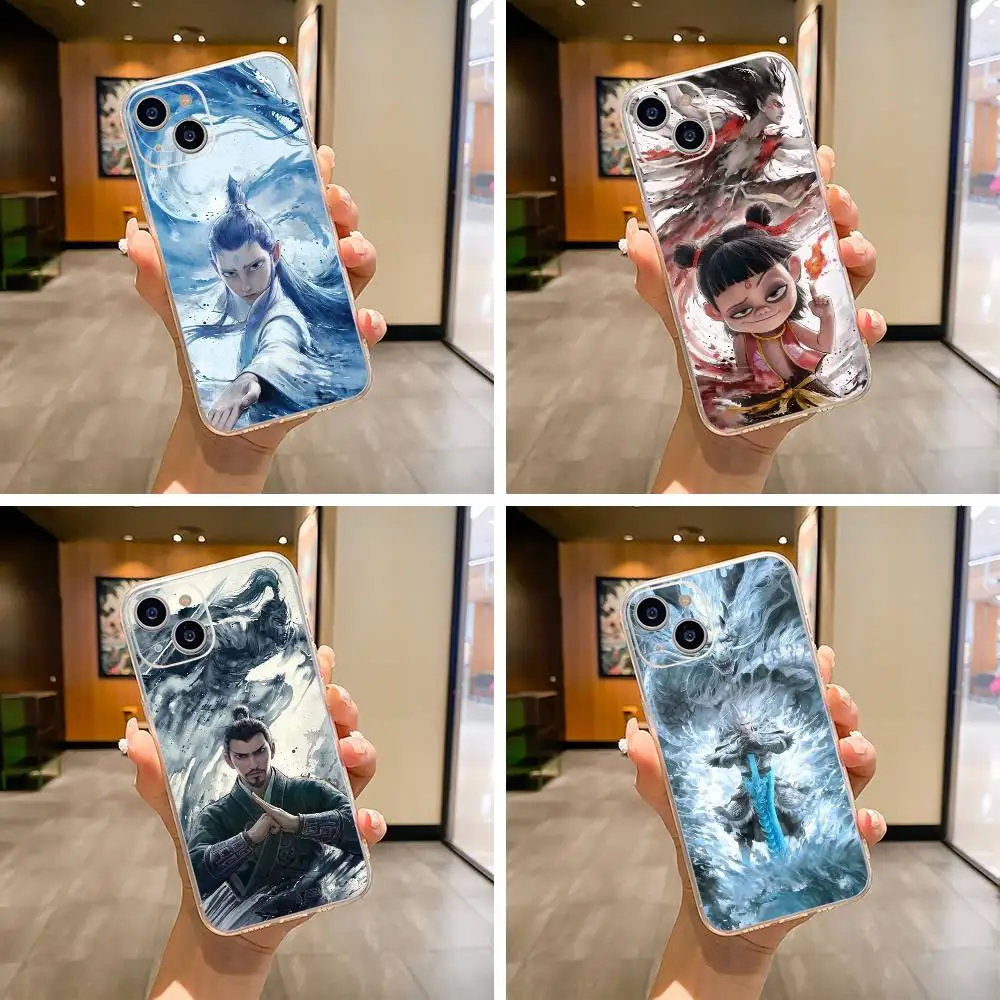

N-Z-Ne-zha Hot anime Phone Case For iPhone17,16,15,14,13,12,11 ,Pro Max,16/15/14 Plus Transparent Cover