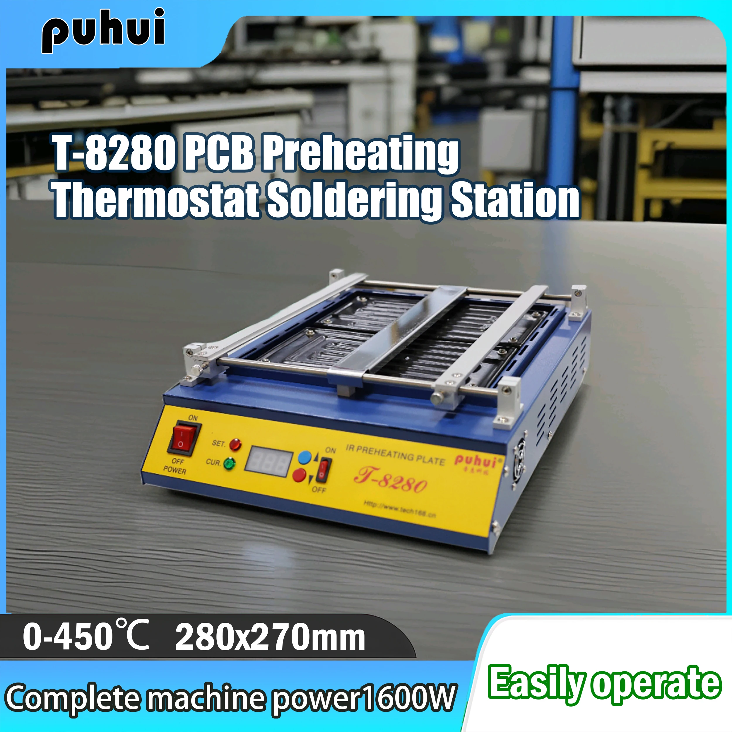 IR Preheating Plate T-8280 IR-Preheating Oven 0-450degree Celsius Solder Repair 220V or 110V Puhui T8280 PCB Preheater