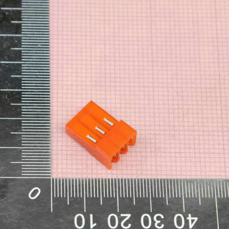 

50PCS Genuine Tyco connector 3-640431-3 3P female orange pierced shell