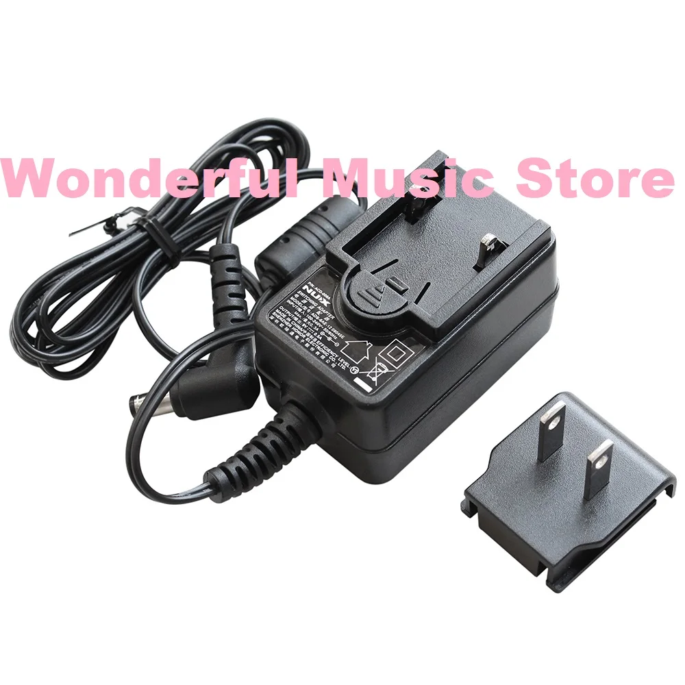 Nux-Adaptador de fuente de alimentación DC 9V 0.5A para Pedal de efectos de guitarra eléctrica, 100 ~ 240V, entrada de bajo ruido, anillo magnético, accesorios para guitarra