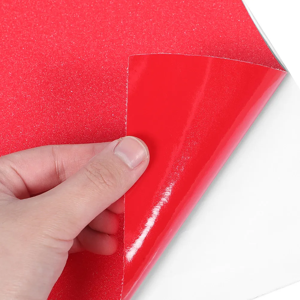 

2 Sheets Skateboard Grip Tape PVC Material Wear-Resistant Non-Slip Self-Adhesive Decorative Sheets for Deck Protection and