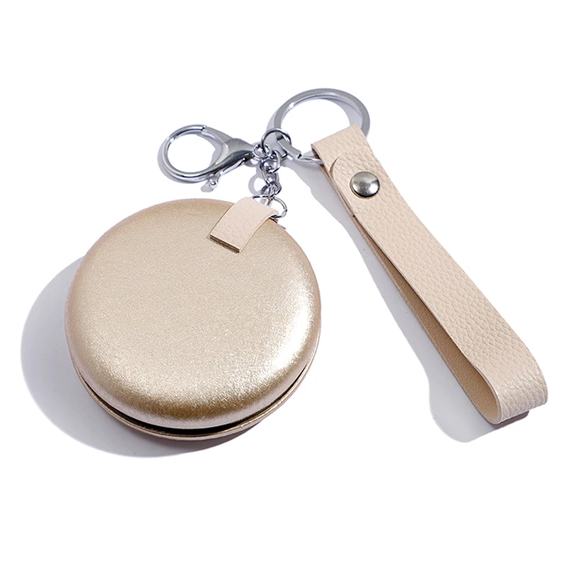 1Pcs Compact Mirror Keychain Folding Pocket Mirror Portable Vanity Mirror Travel Cosmetic Mirror Keychain Accessories