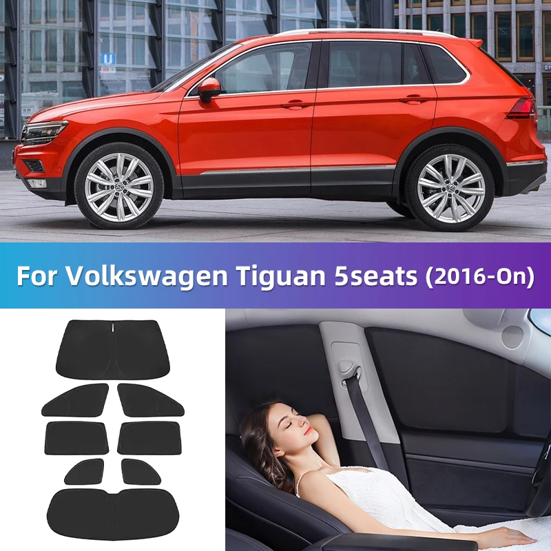 

Для Volkswagen VW Tiguan 5 мест 2016-2023 пользовательский полное покрытие автомобильный оконный солнцезащитный козырек для конфиденциальности Штора для путешествий кемпинга