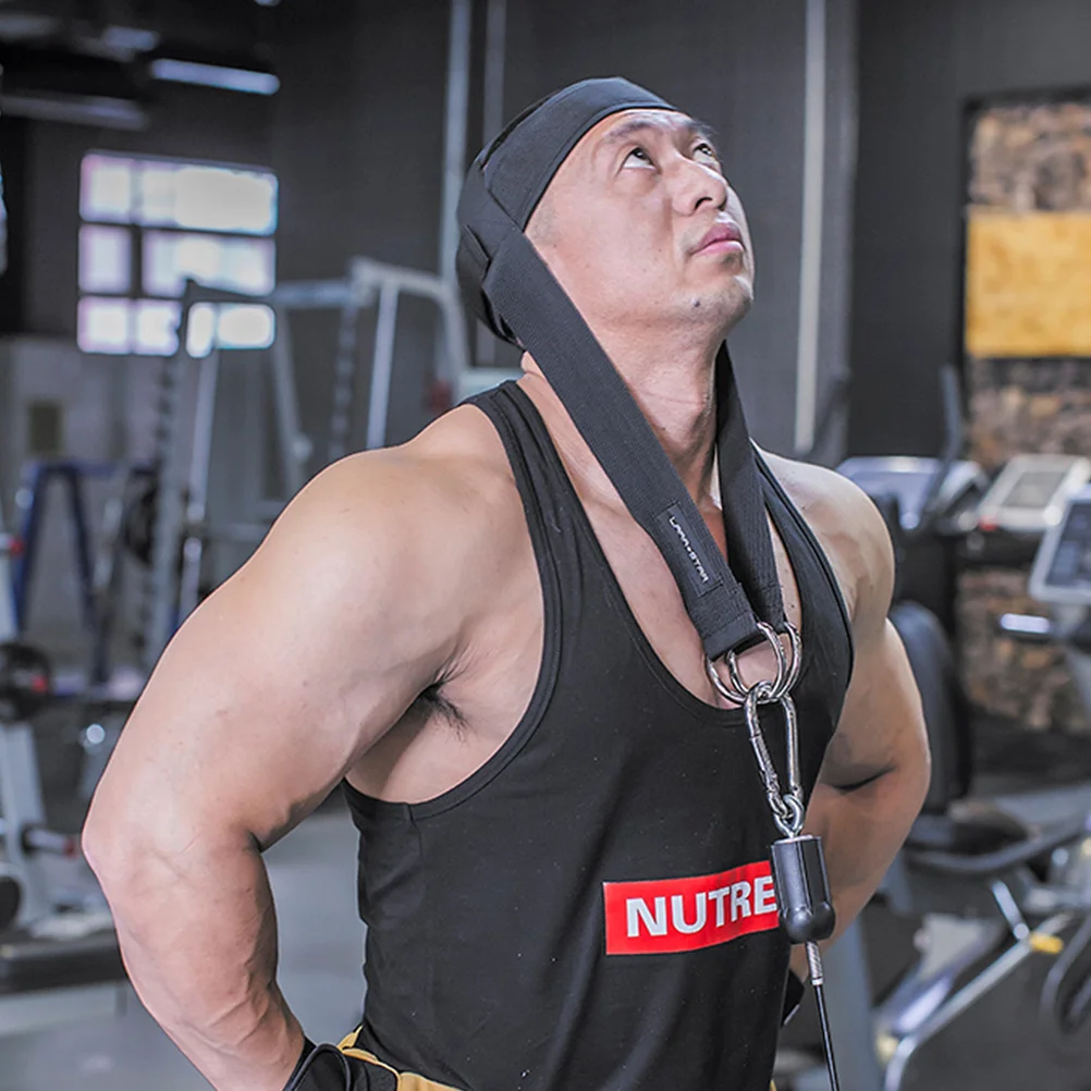 

Head and Neck Trainer Black Heavy Duty Electroplate Steel Chain Neck Fitness Equipment Shoulder Weight Training for Adults