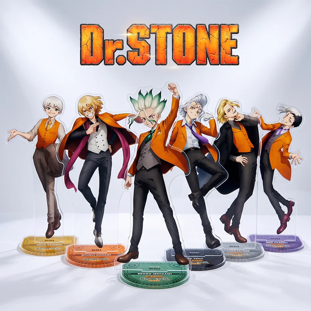 Anime Dr. Stone Ishigami Senku Gen Asagiri 15CM Acrylic Stand Keychain Cosplay Character Model Desk Decor Collect Gifts