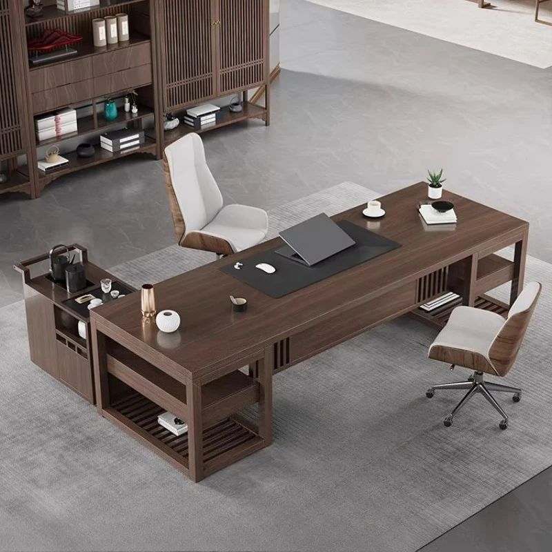 Integrated office desk with tea table Executive desk for senior bosses room offices office desks and workstations Computer desk
