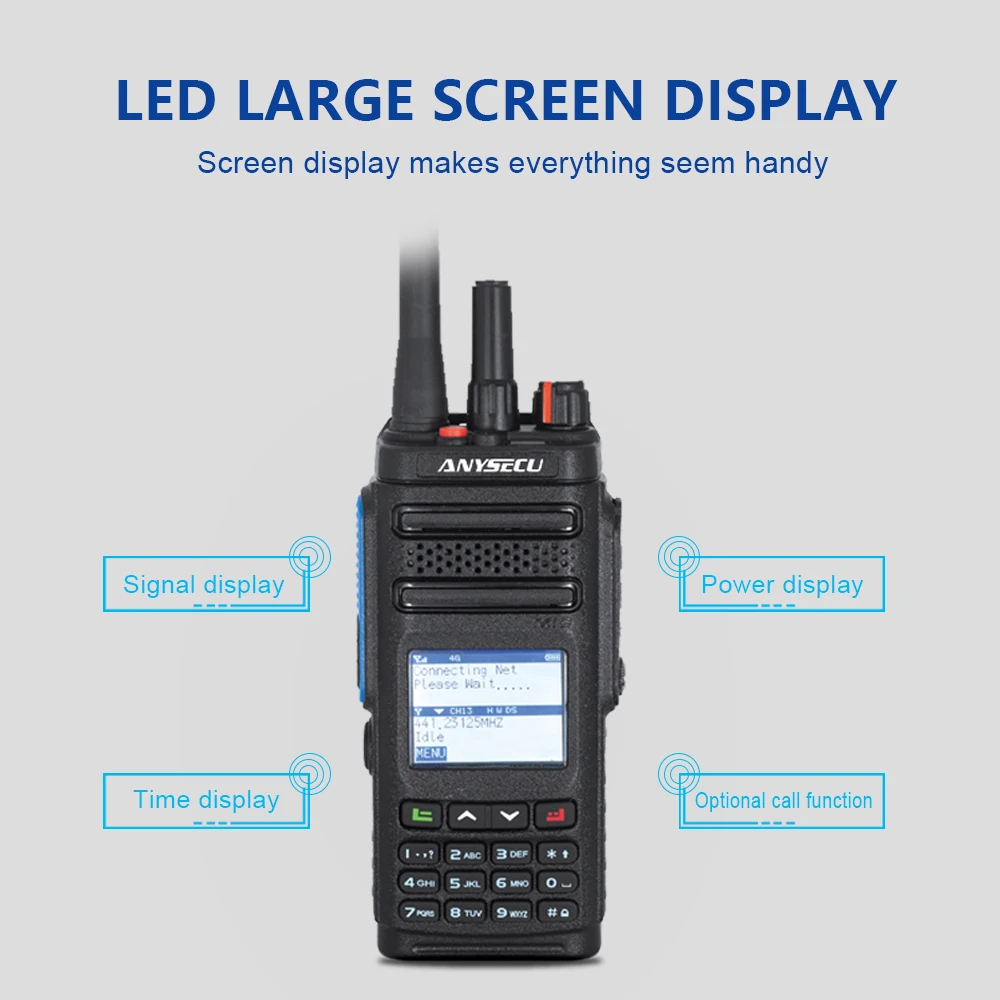 ANYSECU DMR Walkie Talkie POC-DM68 DMR Smartphone UHF or VHF Waterproof Rugged PoC Network Handheld Radio DM-68