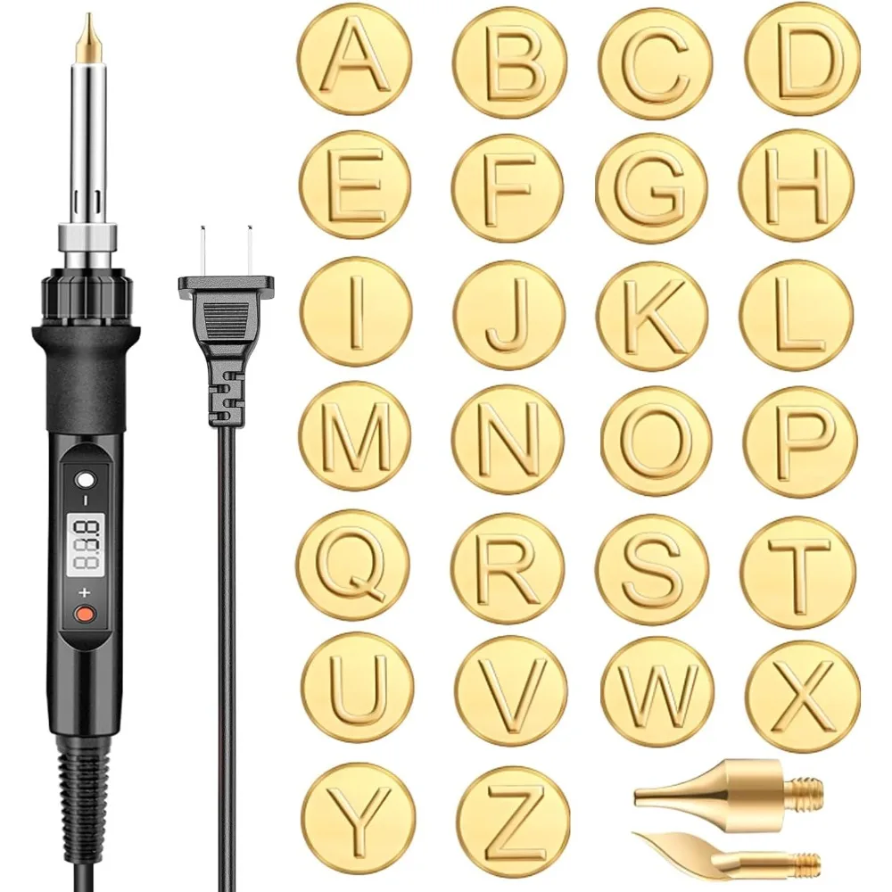 

Набор для выжигания по дереву с буквами, набор для выжигания кожи «сделай сам», набор трафаретов для паяльника с буквами, инструмент для регулировки температуры, вилка стандарта США