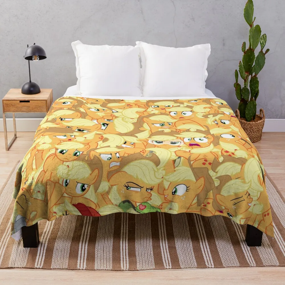 

Applejack Mess Throw Blanket for sofa Winter beds Stuffeds Fashion Sofas Blankets