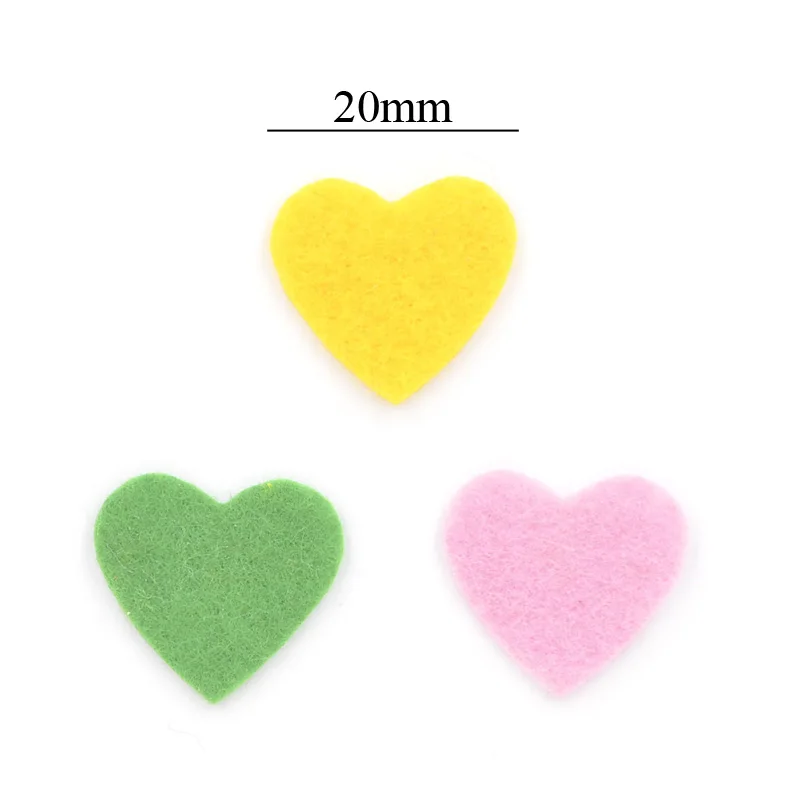 200Pcs/lot Love Heart Nonwoven Fabric Patches Felt Scrapbooking Accessories Appliques for Crafts Clothes Sewing Supplies