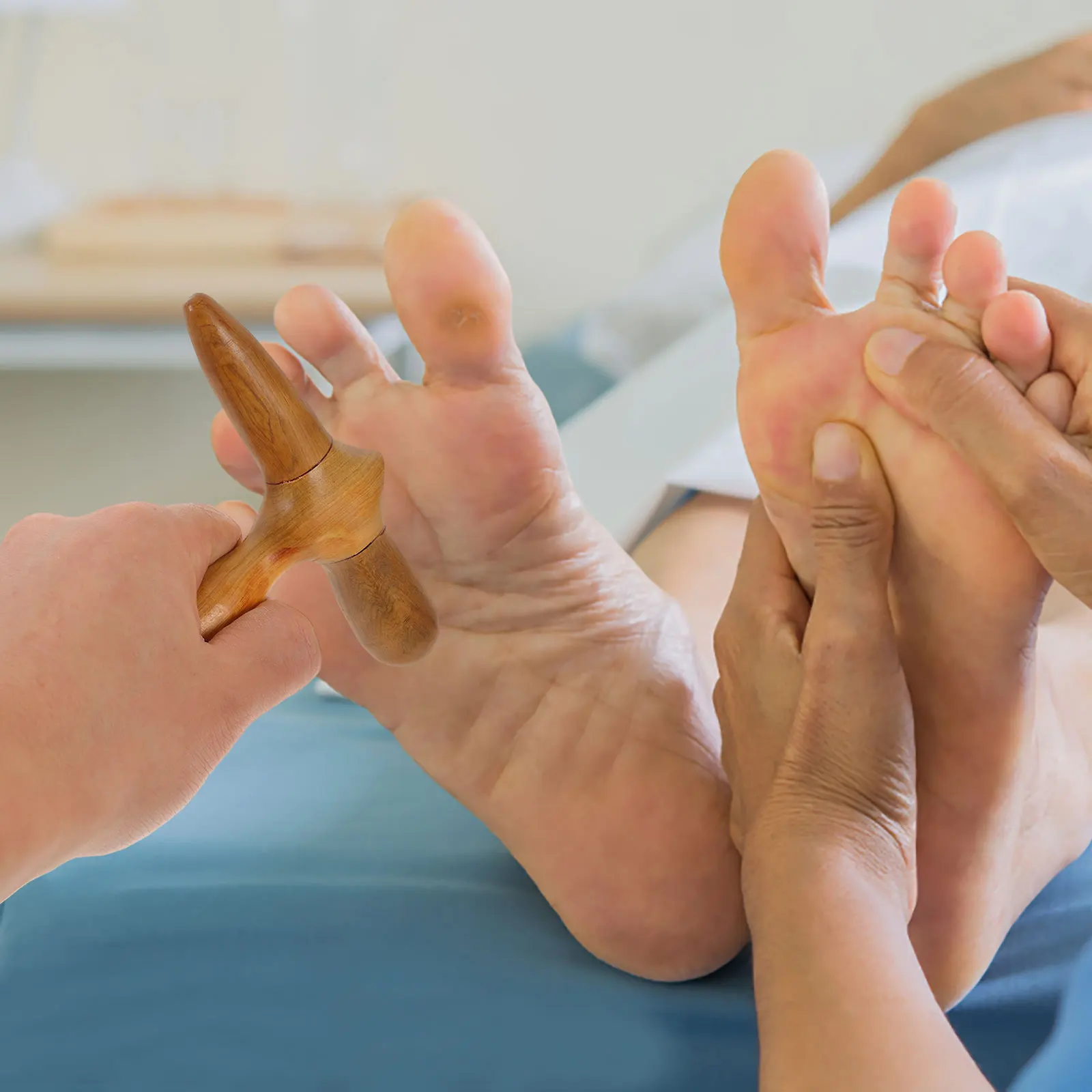 

1 шт., высококачественная деревянная массажная палочка для акупрессуры, прочная иглоукалывание для релаксации тела, облегчение боли в крови