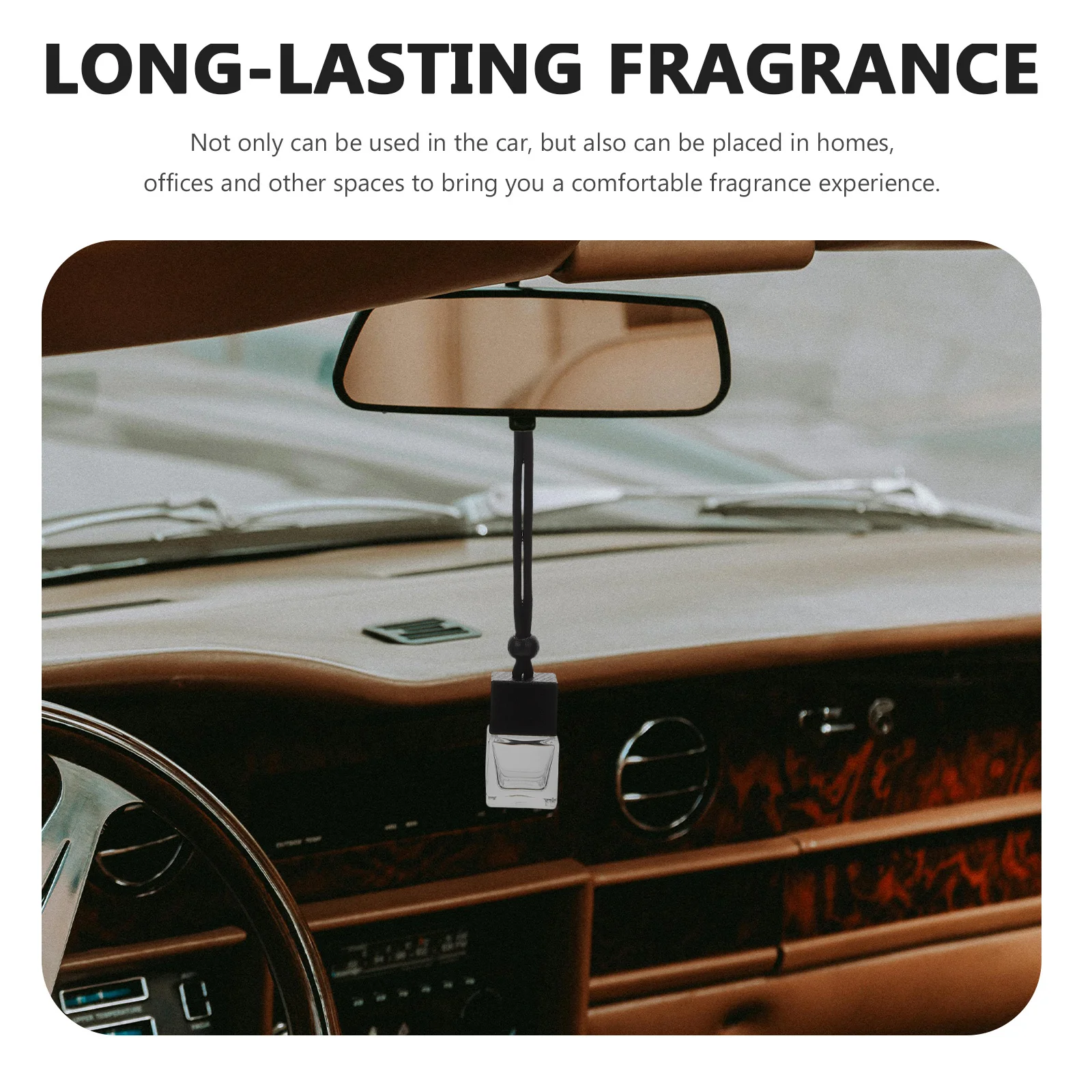 

6Pcs Car Fragrance Bottle Hanging Essential Oil Diffuser 8Ml Reusable Aromatic Pendant for Auto Interior Decor