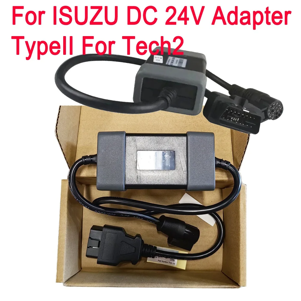 For ISUZU DC 24V Adapter TypeII For Tech2 Work For ISUZU Engine OBDII Diagnostic Connector Truck Adapter Scanner tools