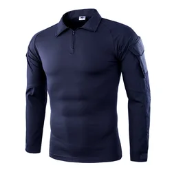Outdoor Tactical Hiking T-Shirts Men Combat Military Army CP Camouflage Long Sleeve Hunting Climbing Shirt Cotton Sport Clothes