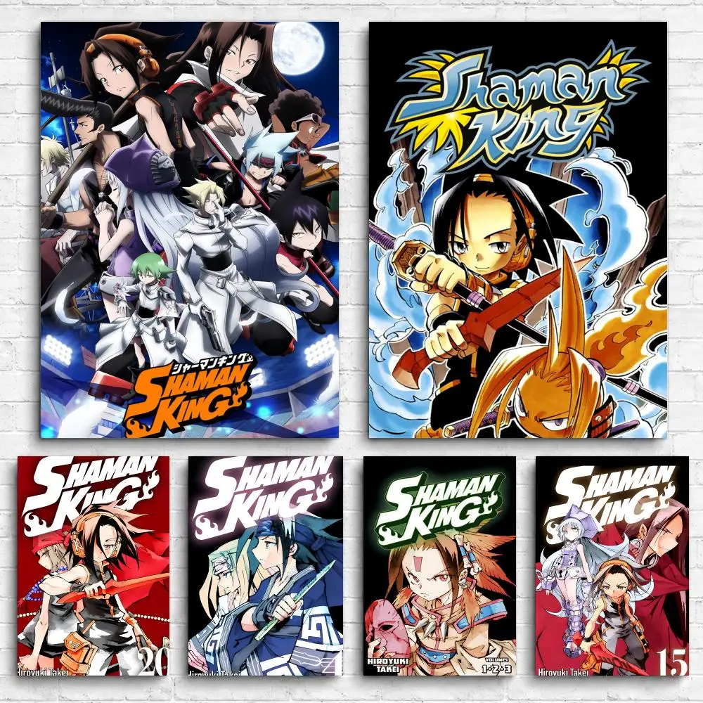 Anime S-Shaman K-King Framed Wall Painting Canvas Poster Ready to Hang Wall Art for Bedroom Living Room Home Decor Gift