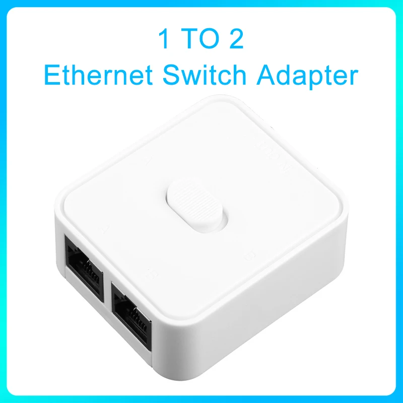 Passive network switcher RJ45 power free 2 in 1 out network cable sharer switch 2 Port Desktop Gigabit Network Switch