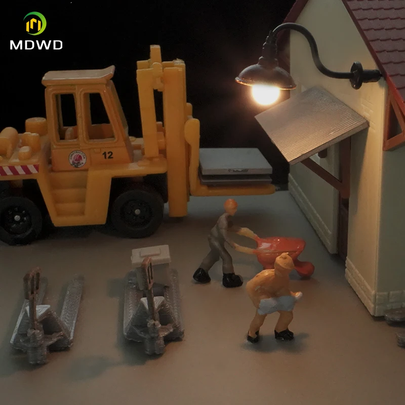 New Metal SMD LED Wall Light Train 1:87 HO 100 Scale Building Sand Table Diorama Street Model Lamp
