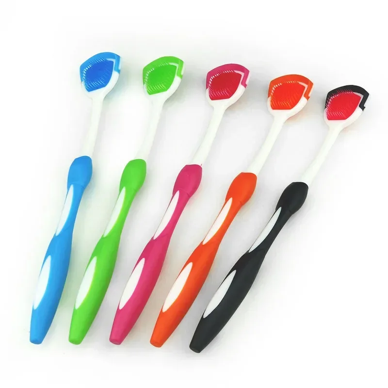 1PC Soft Toothbrushes Silicone Tongue Brush Cleaning Tongue Coating Brush Deep Cleaning  Fresh Breath Dental Scraper Oral Care