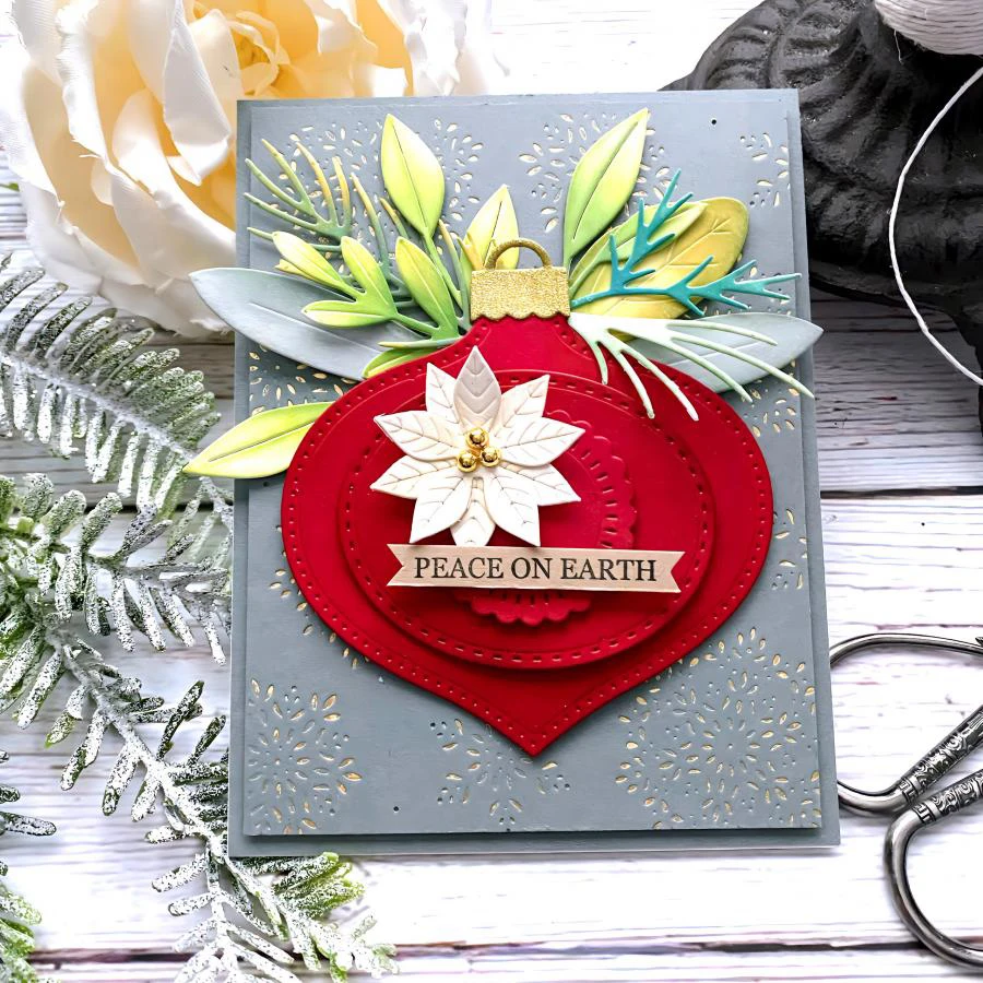 Lucky Goddess Metal Cutting Dies Christmas Sprigs Diy Scrapbooking Photo Album Decorative Embossing Paper Card Crafts