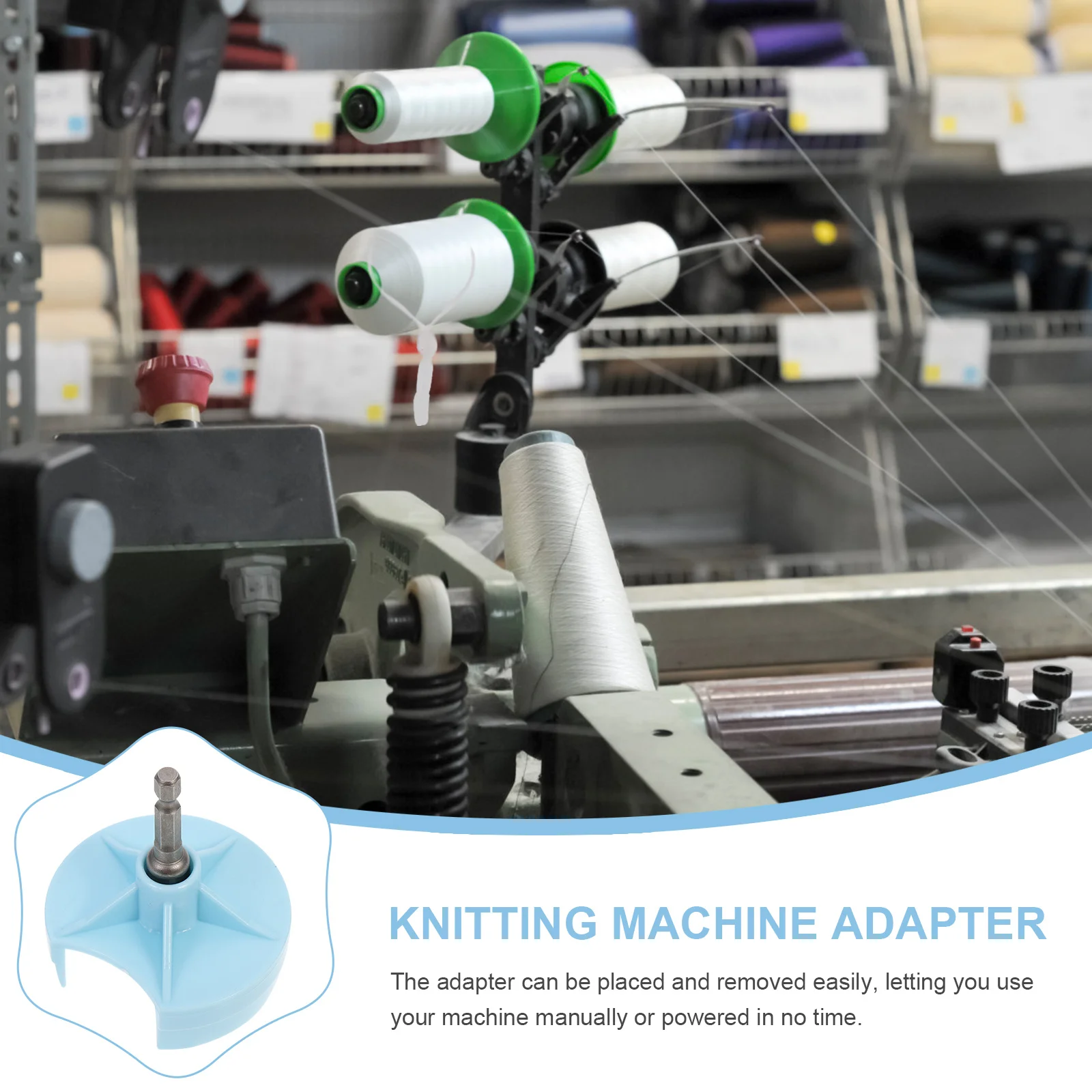 Knitting Machine Adapter Automatic Quick Knit Power Crank Handle Converter for DIY Craft Braiding Machine Supply