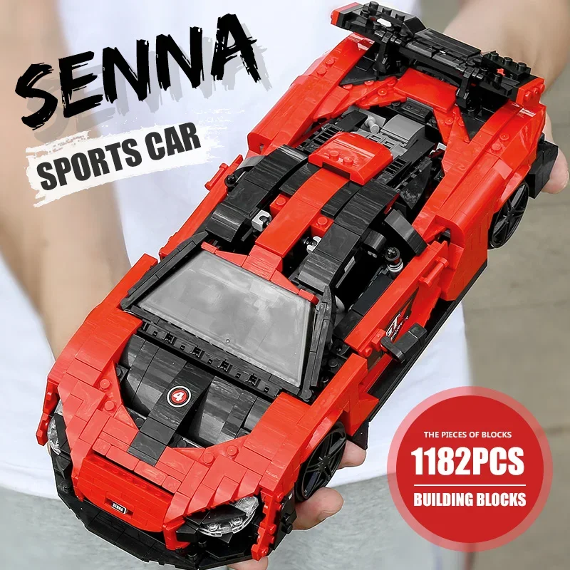 

1182PCS Super car Sanna MOC Building Blocks and Construction Toys For Adult Collectible Set 1:12 Scale Sports Cars Bricks Models