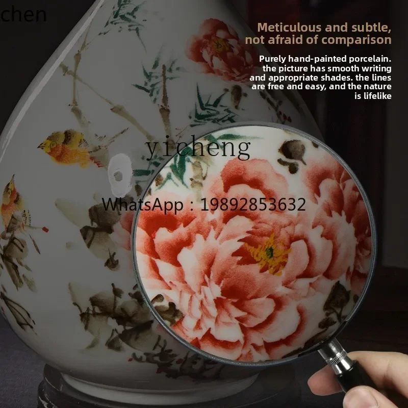 H29- ceramics Chinese ornaments vase home entrance living room vase simple decoration gift