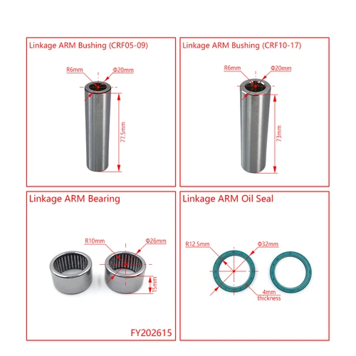 Imagen 2 del producto Cojinete de brazo de enlace de palanca triangular para motocicleta HONDA, sello de aceite, buje CR125 CR250 CRF250R CRF250X CRF450R CRF450X Dirt Bikes