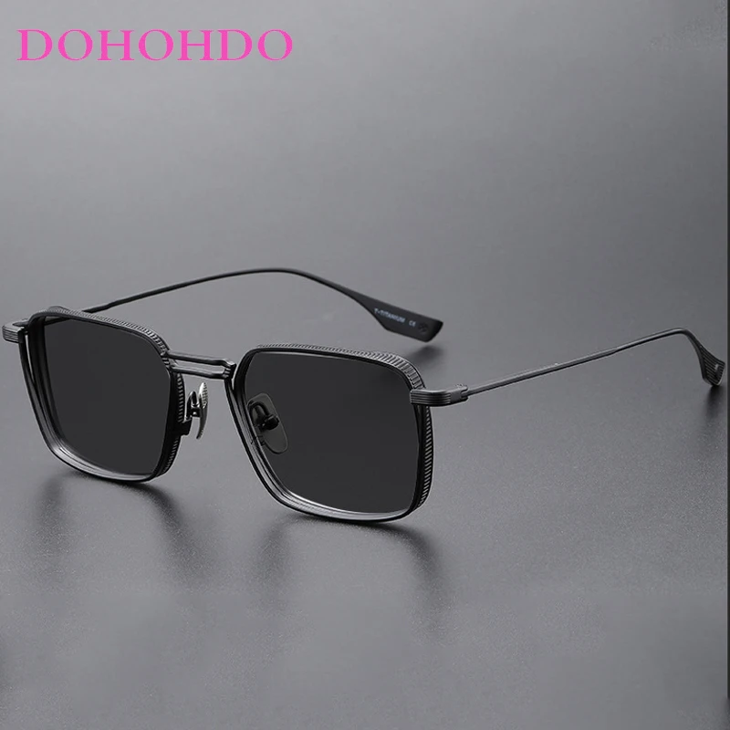 Retro Metal Frame Parallel Bars Luxury Brand Design Sunglasses Fashion Striped Street Sunglasses Trendy Anti UV Square Glasses