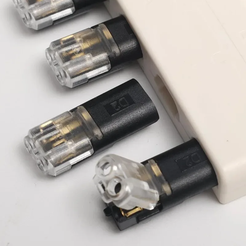 1-in Multi-out Electrical Connectors Wire Splitter No-Stripping Quick Connect Flame Retardant Terminal Block for Home Wiring