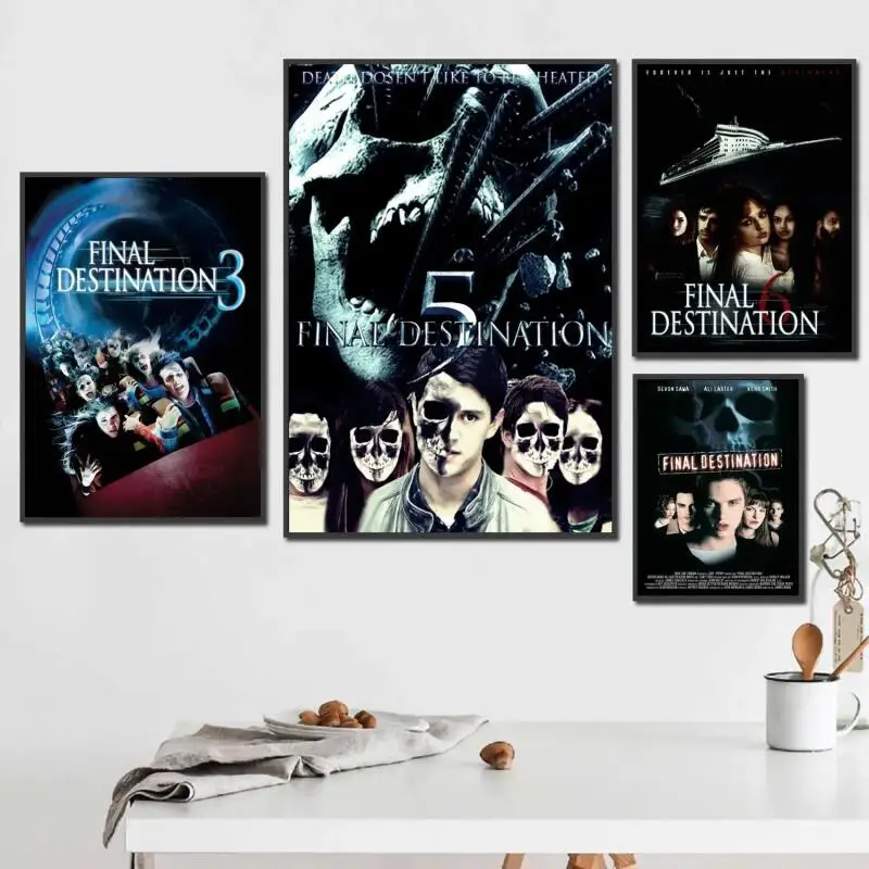 ملصق قماشي مستوحى من فيلم الوجهة النهائية، مقاس 24 × 36، مثالي للغرفة، البار، ديكور المقهى، فكرة هدية فريدة، جودة عالية