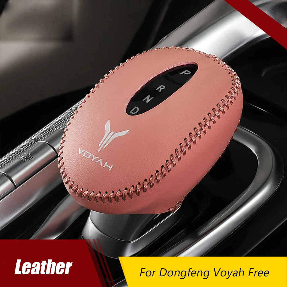 For Dongfeng Voyah Free 2021 2022 Leather Car gear shift lever knob handle Cover Trim Sticker Accessories Decoration