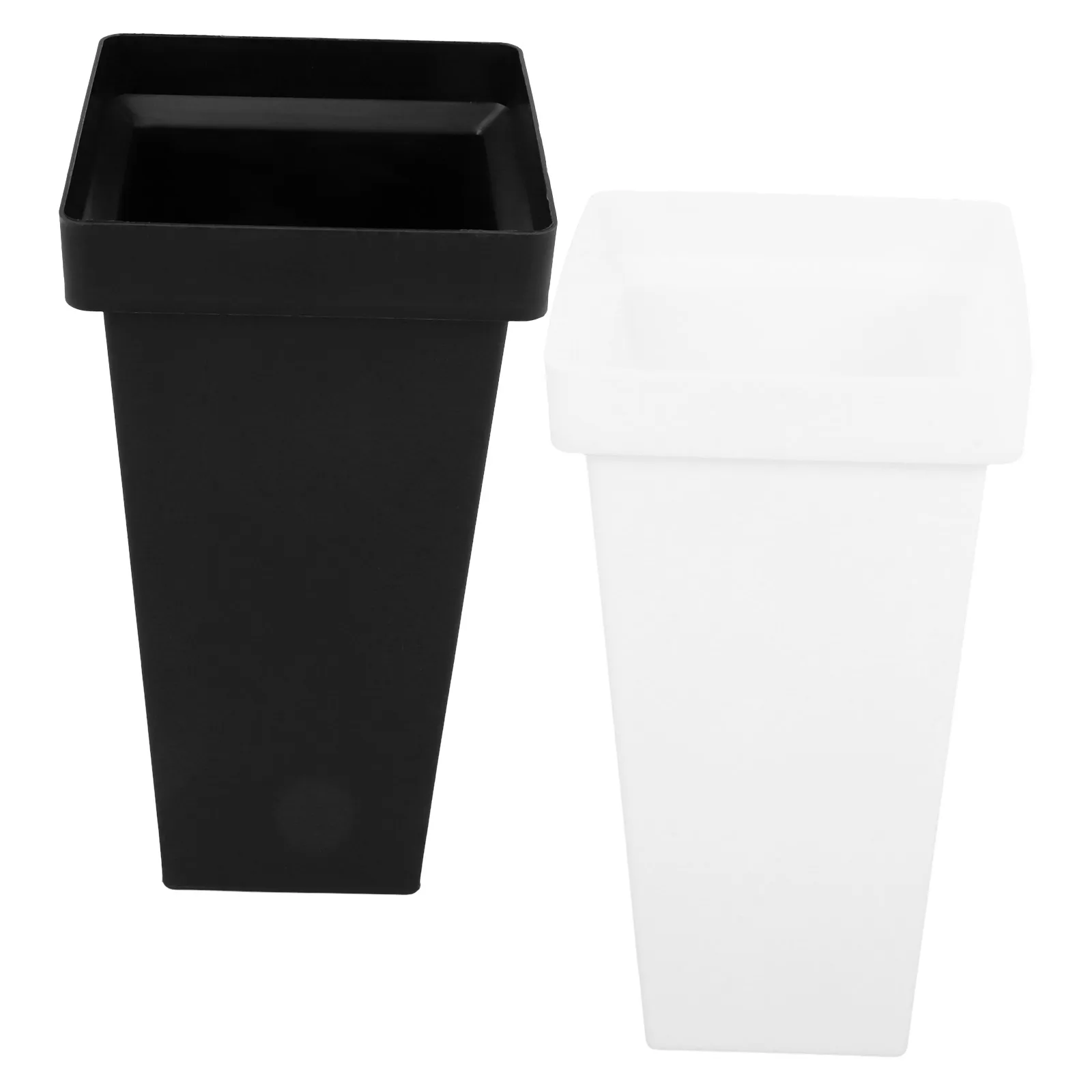 

2Pcs Flower Waking Bucket Plastic Simple Home Office Tall Vase Arrangement Plant Container Balcony Pot Square Durable Practical