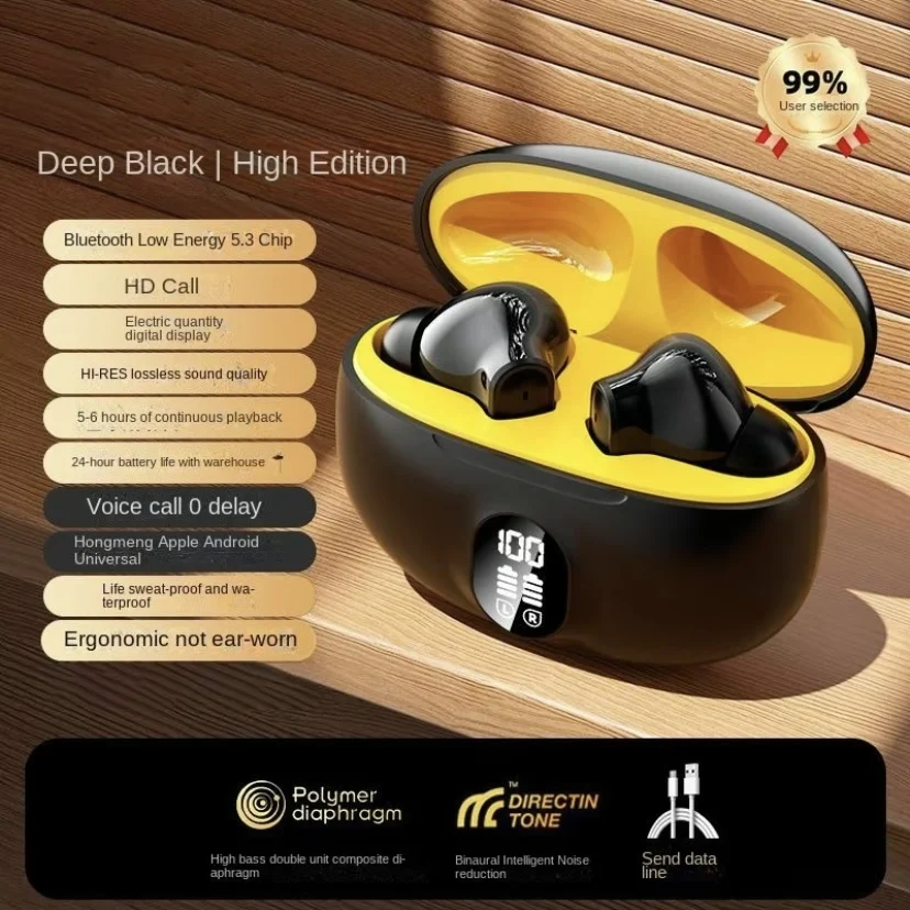 

TWS Bluetooth 5.3 Earphones Wireless Earbuds with Microphone HiFi Stereo Sound Noise Cancelling Headset Sport WaterproofEarphone
