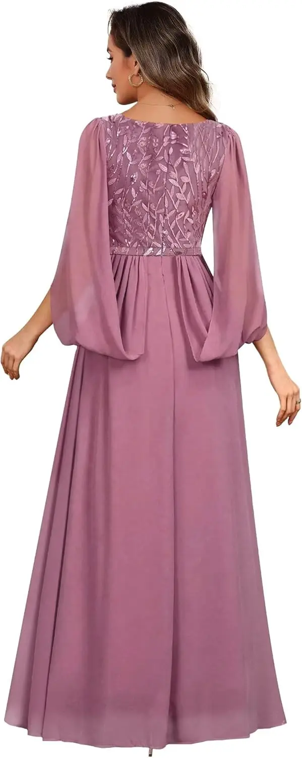 스팽글 레이스 신부 어머니 드레스 레이스 롱 이브닝 가운 V넥 정장 드레스 TN316 신부 어머니 드레스