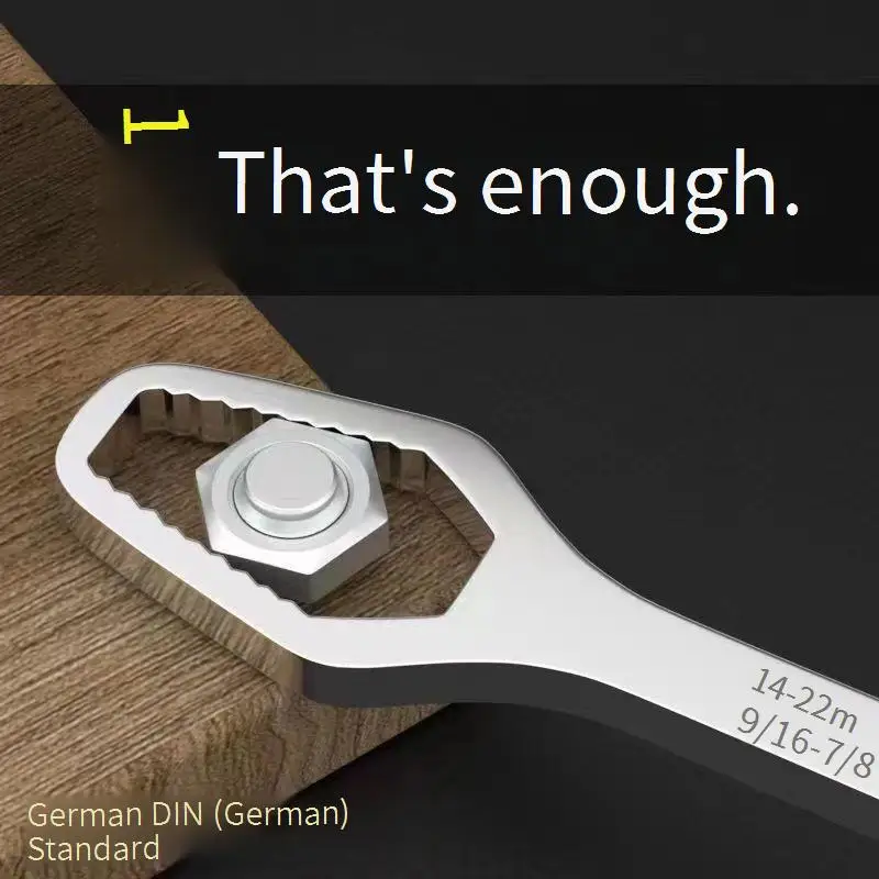 

Thickened Self-tightening Universal Wrench Multifunctional Double End Open Box End Spanner Adjustable Quick Wrench Hand Tool