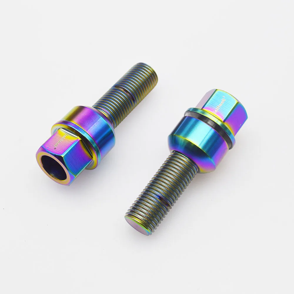 

Jntitanti 19 мм шестигранная полая головка плавающее сферическое сиденье Gr.5 титановый колесный болт M14x1,5 для фиксации колеса Porsche