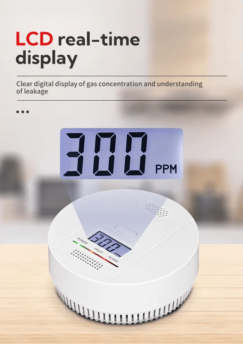 Factory New Wholesale Mini Carbon Monoxide Detector Digital Display High-precision Portable Carbon Monoxide Monitoring Device