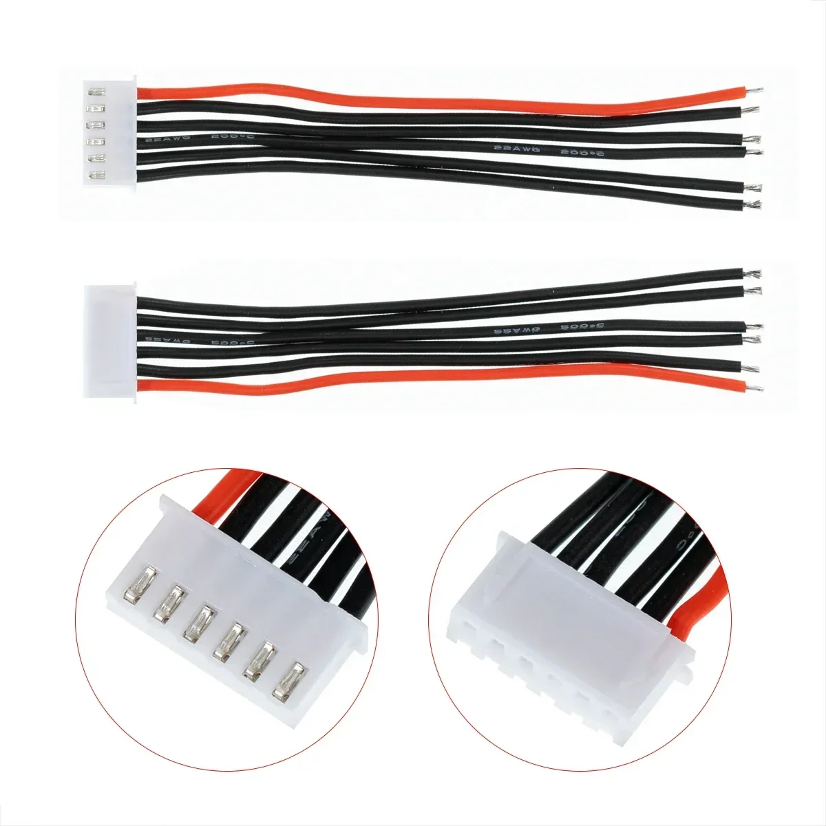 

5PCS JST-XH Silicone Wire 22AWG 10CM Lipo Balance Wire Extension Charged Cable Lead Cord for RC Lipo Battery charger