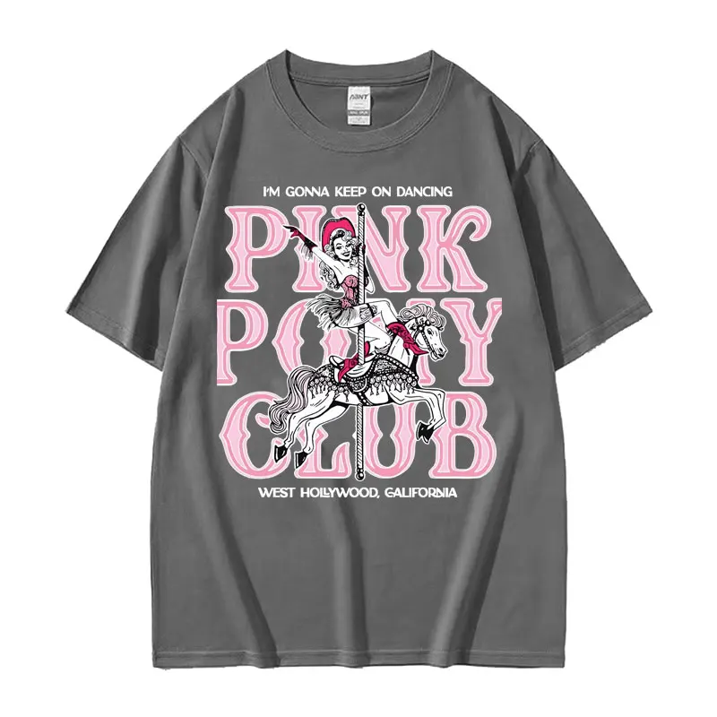 Limited Chappell Roan Pink Pony Club T Shirt Midwest Princess Tour 2024 magliette uomo donna abbigliamento moda Vintage T-Shirt top