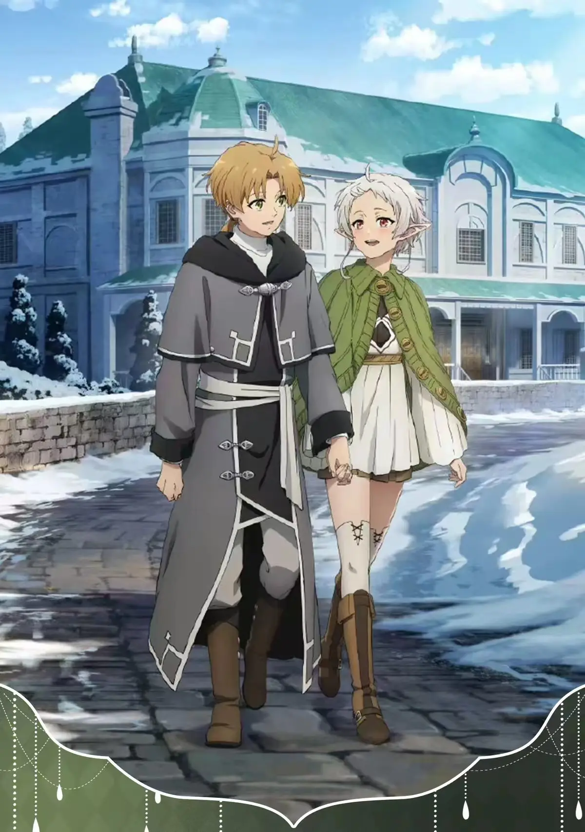 Mushoku Tensei Jobless Reincarnation 3 Sylphiette Greyrat Cosplay Costume Dress Cloak Elf Ears Leg Covers Belt for Halloween2026