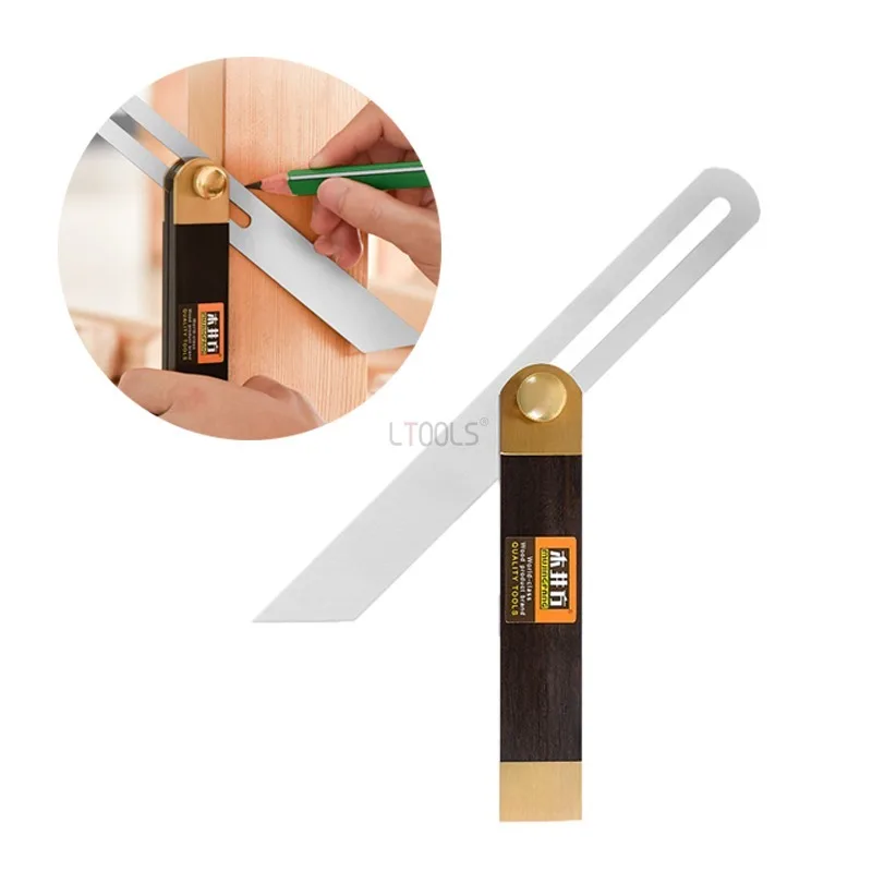 Régua em Forma de t Movable Angle Transferidor de Carpintaria Medidor de Marcação Ajustável Nível de Bevel Faça Você Mesmo Ferramentas de Medição Manual
