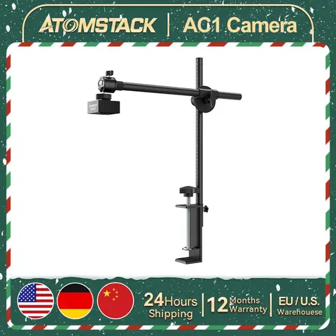 Atomstack AC1 Lightburn Camera 5MP HD Precise Positioning for Laser Engraver Recording Smart Logger Windows MacOS 400*400mm