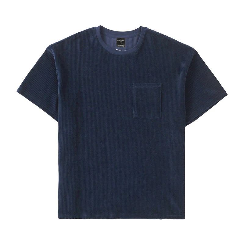 Streetwear casual loose men's T-shirt vertical print fashion embroidery round neck short sleeve top Jogger men's wear
