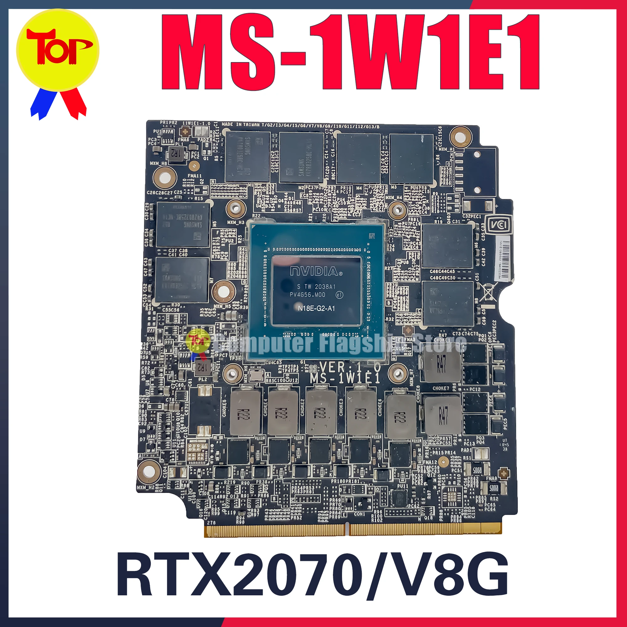 

KEFU MS-1W1E1 For MSI GT75 GT73 MS-16L5 GT83 Graphics Video Card RTX2070/8G Or RTX2080/V8G VGA Card 100% Testd Fast Shipping