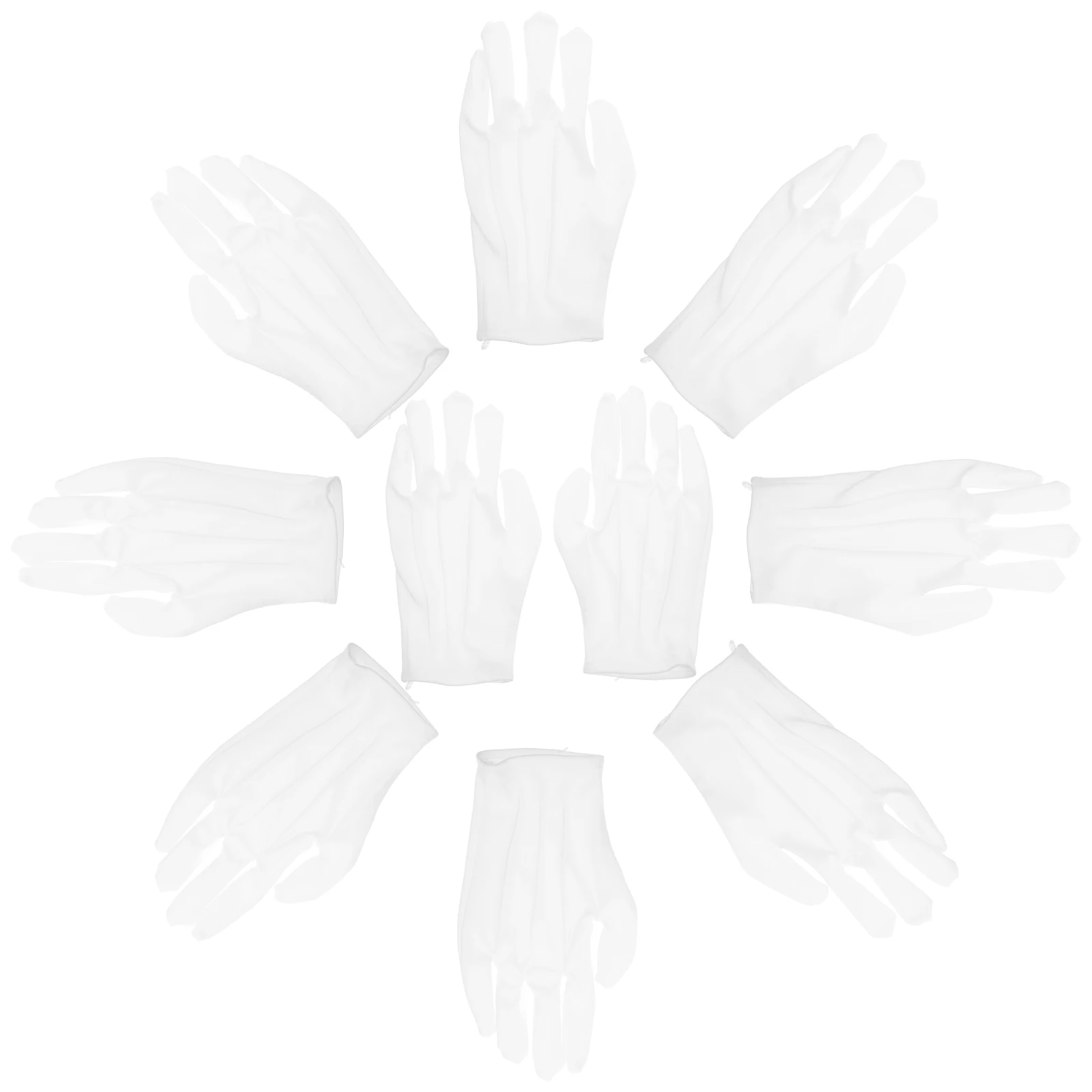 

10pcs Breathable Polyester Protective Glovescomfortable Jewelry Handling Gloves For Watch Inspection White Work Gloves