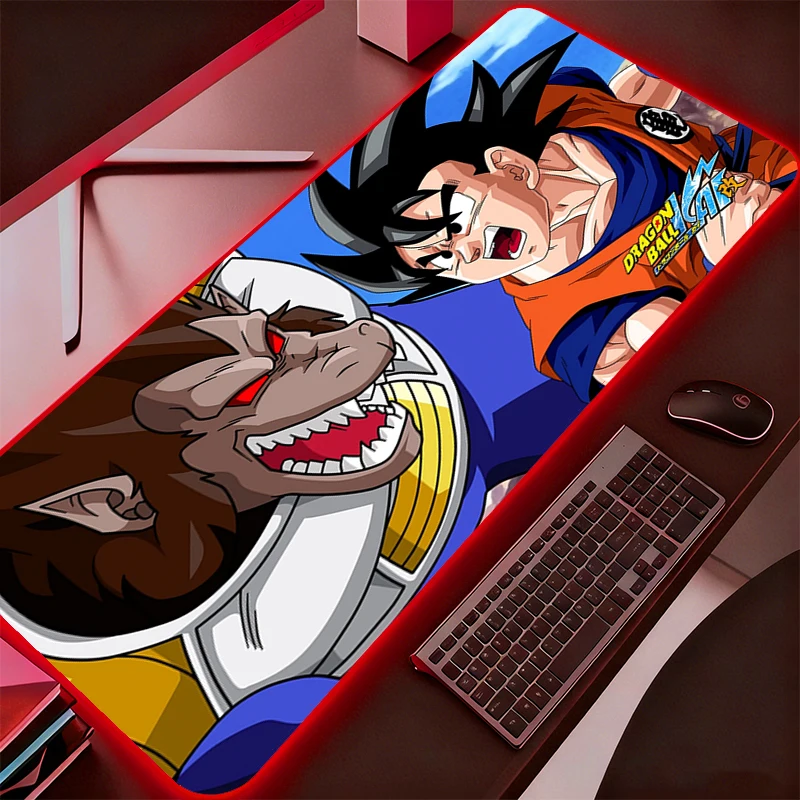 RGB Mouse Pad Dragon Ball Backlight Gaming Accessories Computer Speed Mini Pc Gamer Keyboard LED Desk Mat Mousepad Durable