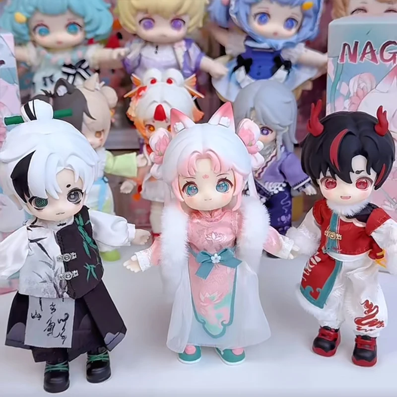 Nagi xiaoyao você série caixa cega kawaii nagi v4 caixa misteriosa kawaii mjd figura de ação móvel saco surpresa coleção brinquedos presentes