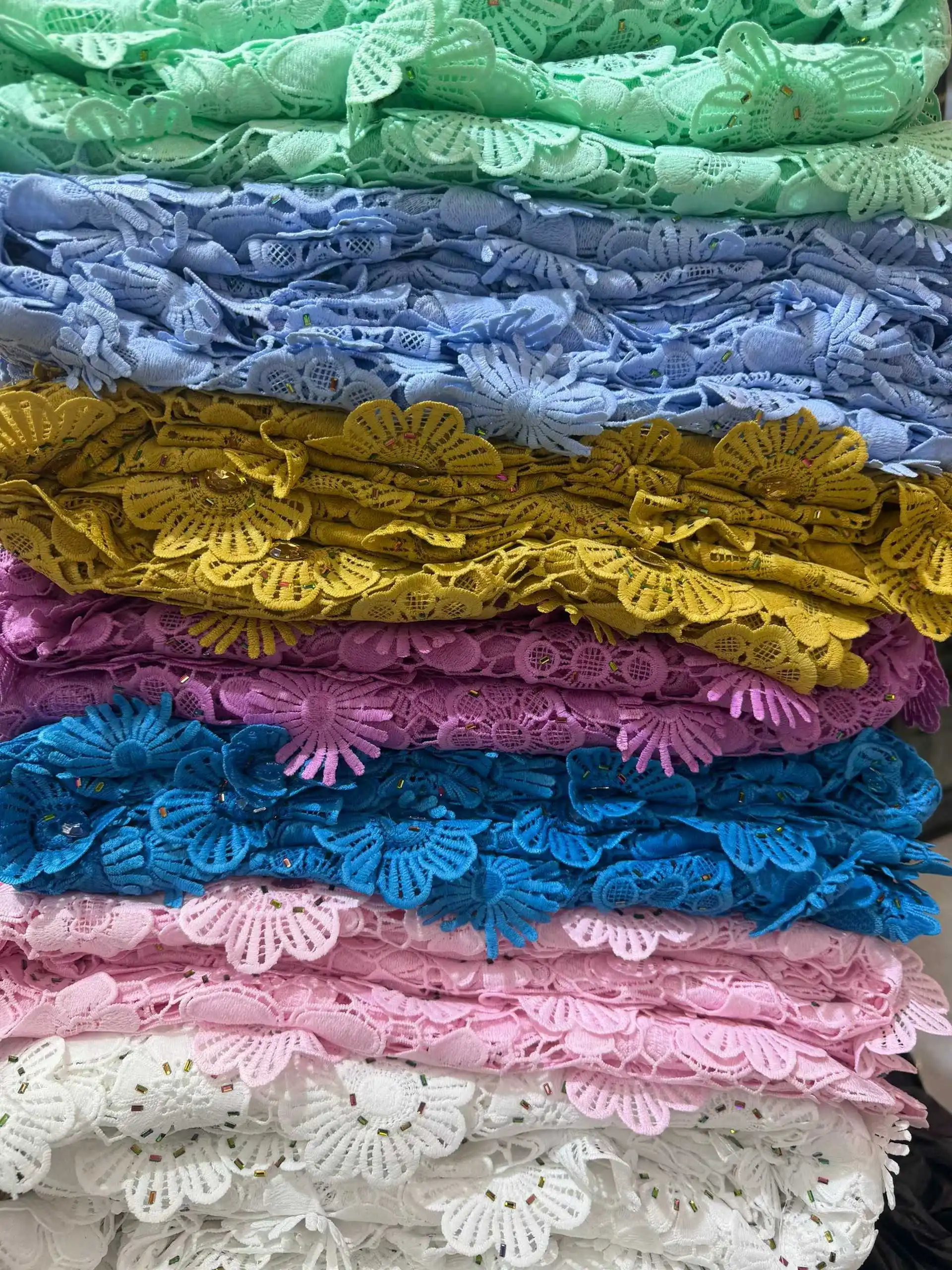 Tissu de dentelle guipure nigé - Wedding Dress Supply avis et prix